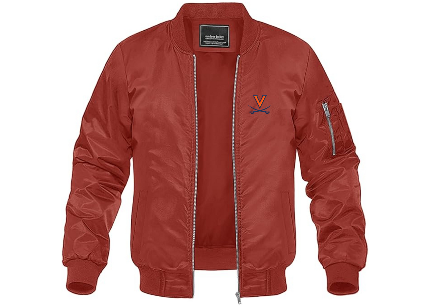 Men's Virginia Cavaliers Lightweight Bomber Jacket Windbreaker Softshell Varsity Jacket Coat
