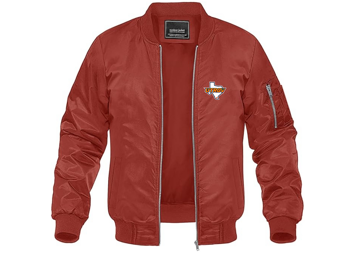 Men's UTRGV Vaqueros Lightweight Bomber Jacket Windbreaker Softshell Varsity Jacket Coat