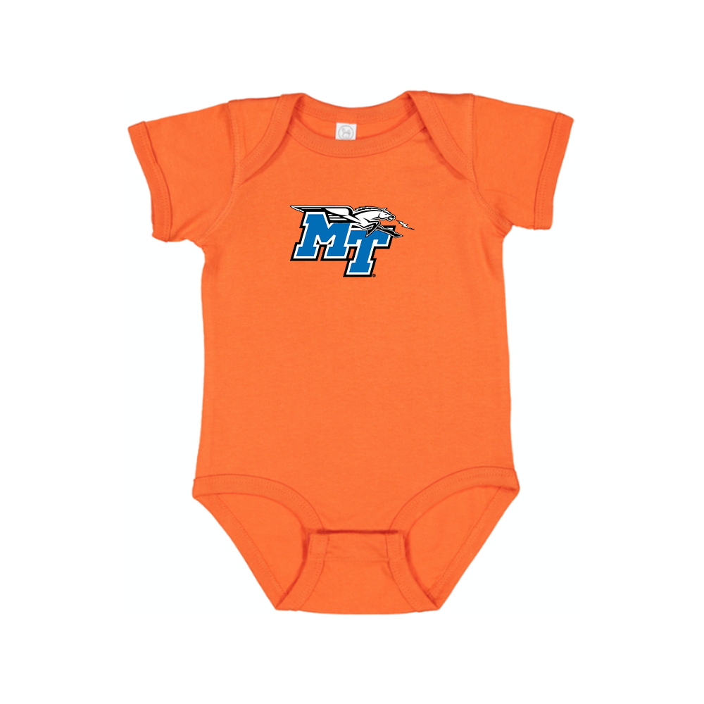 Middle Tennessee Blue Raiders Logo Baby Romper Onesie