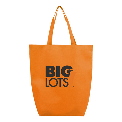 Big Lots Logo Q-Tees Non-Woven Gusset Bottom Tote