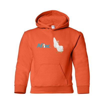 Youth Aflac Logo and Duck Gildan Heavy Blend  Hooded Sweatshirt