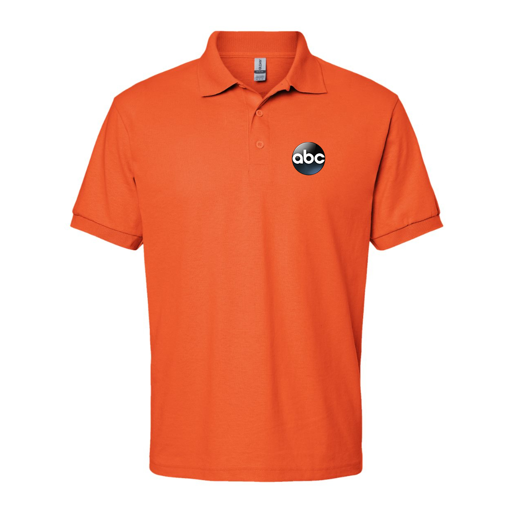 Men's Abc Logo Gildan Dry Blend Jersey Polo