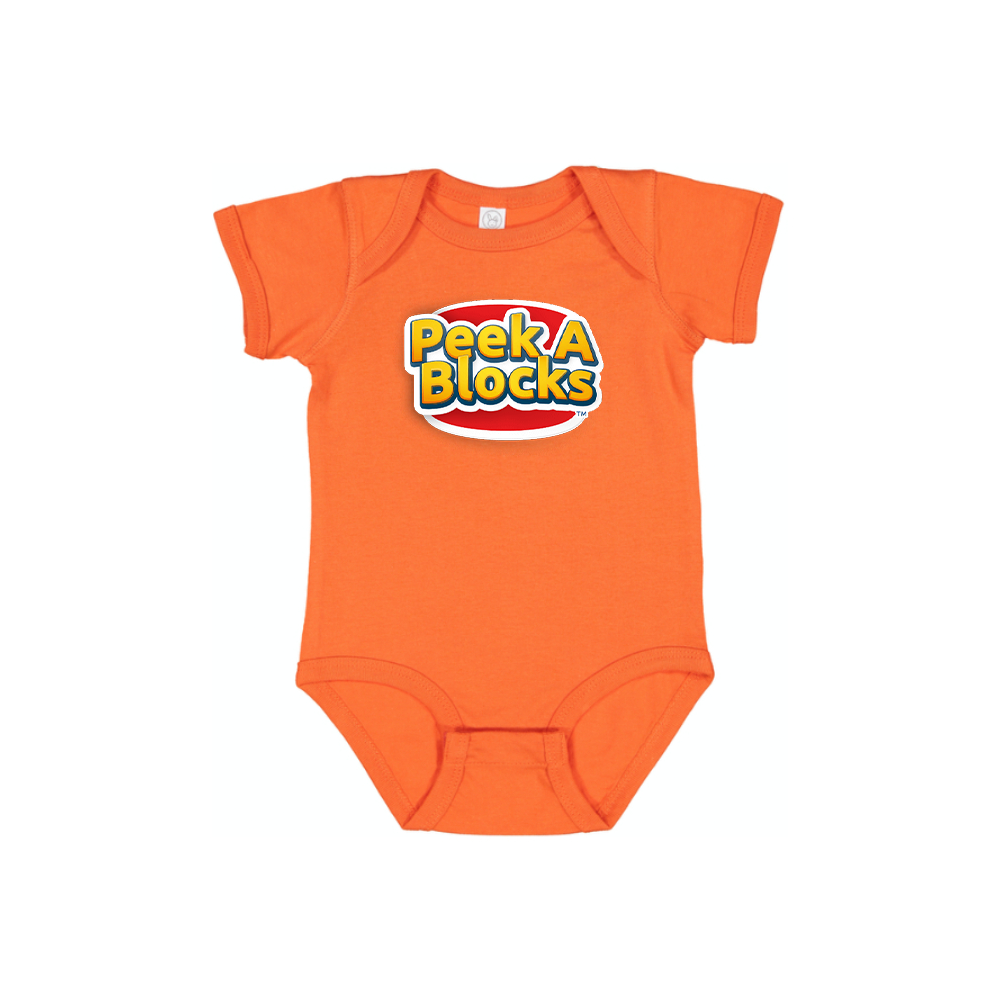 Peek A Blocks Logo Baby Romper Onesie
