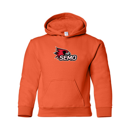 Youth SEMO Redhawks Logo Gildan Heavy Blend  Hooded Sweatshirt