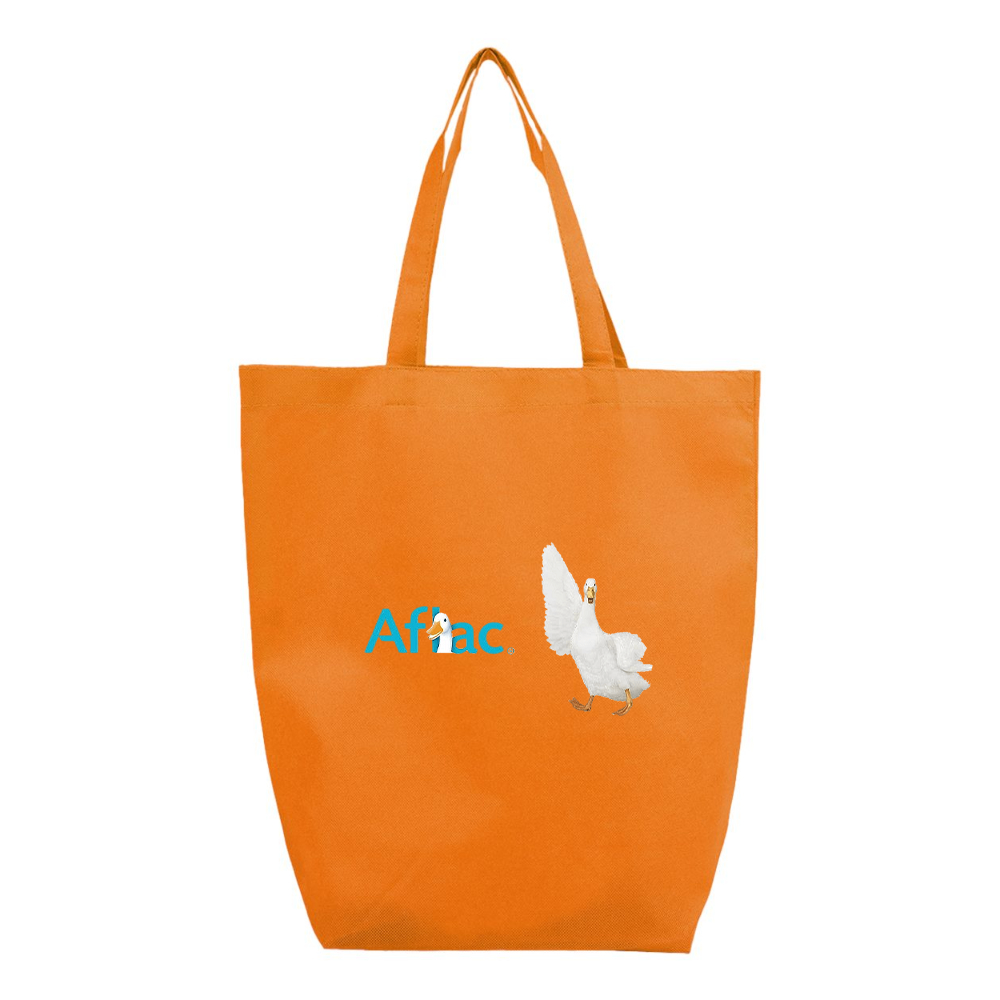 Aflac Logo and Duck Q-Tees Non-Woven Gusset Bottom Tote