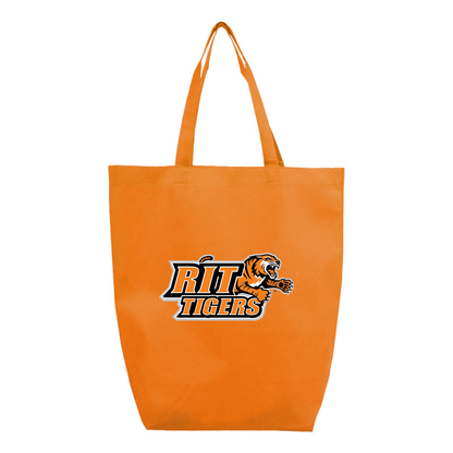 RIT Tigers Logo Q-Tees Non-Woven Gusset Bottom Tote