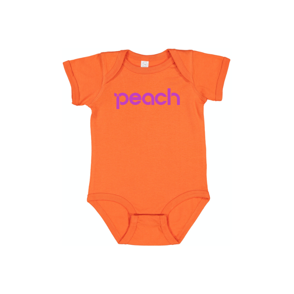 Peach Aviation Logo Baby Romper Onesie