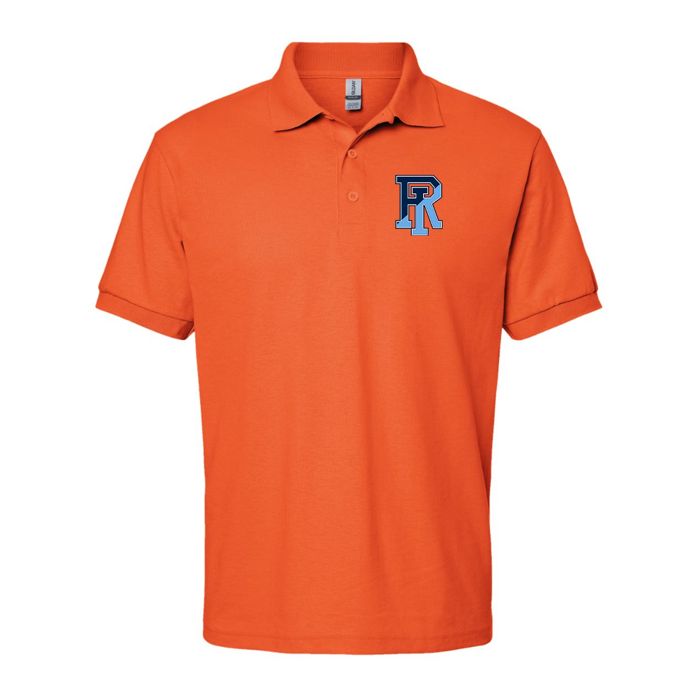 Men's Rhode Island Rams Logo Gildan Dry Blend Jersey Polo