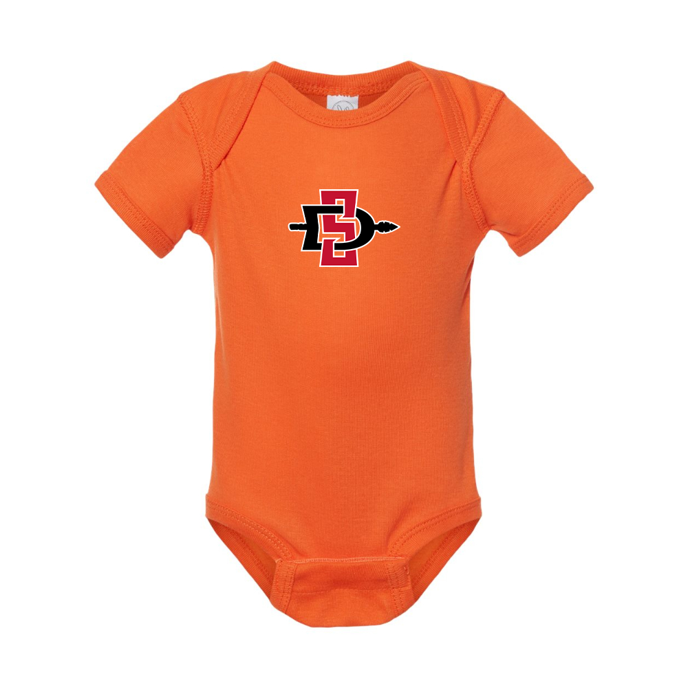 San Diego State Aztecs Logo  Rabbit Skins Infant Baby Rib Bodysuit