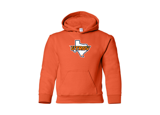 Youth UTRGV Vaqueros Gildan Heavy Blend  Hooded Sweatshirt