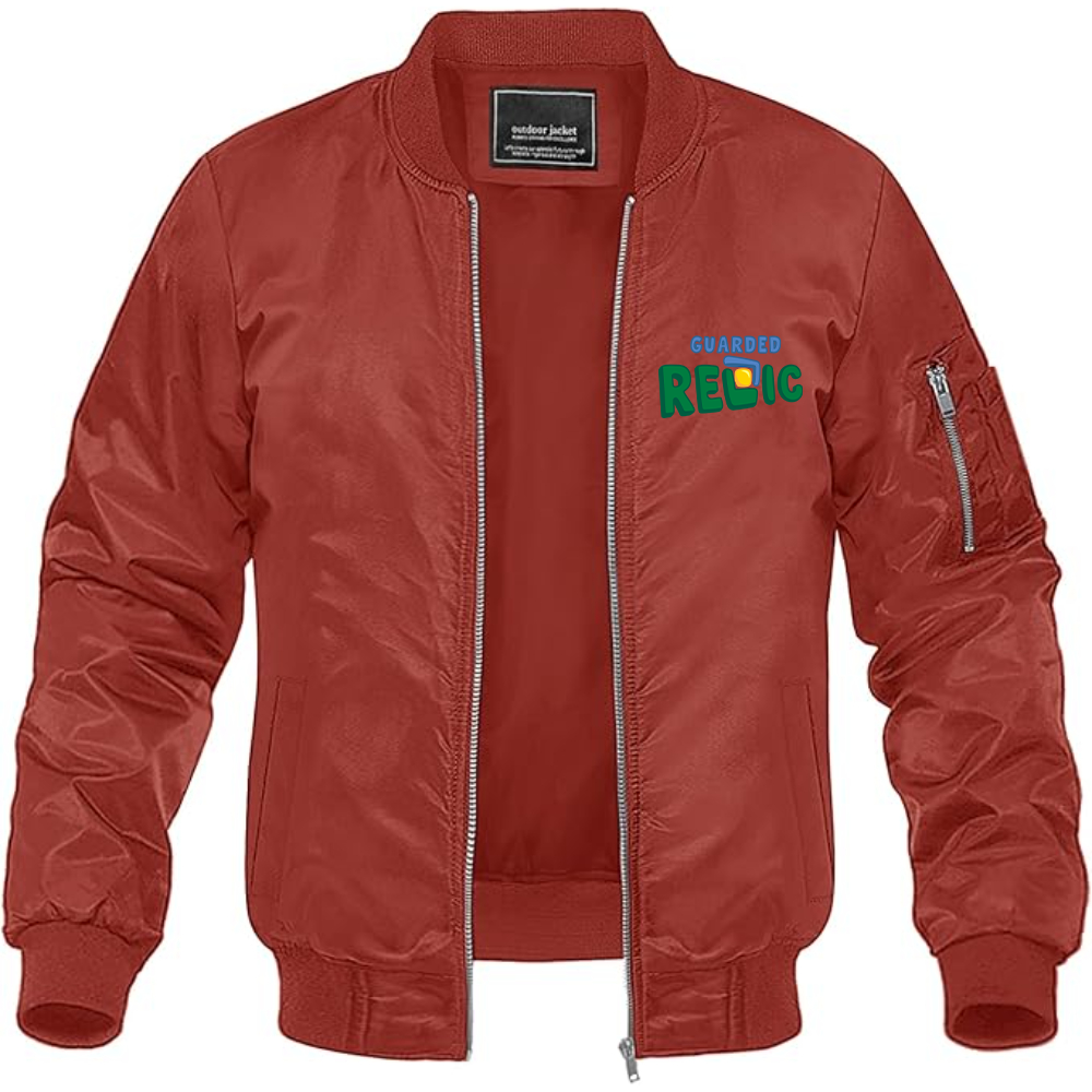 Men's Guarded Relic Logo Lightweight Bomber Jacket Windbreaker Softshell Varsity Jacket Coat