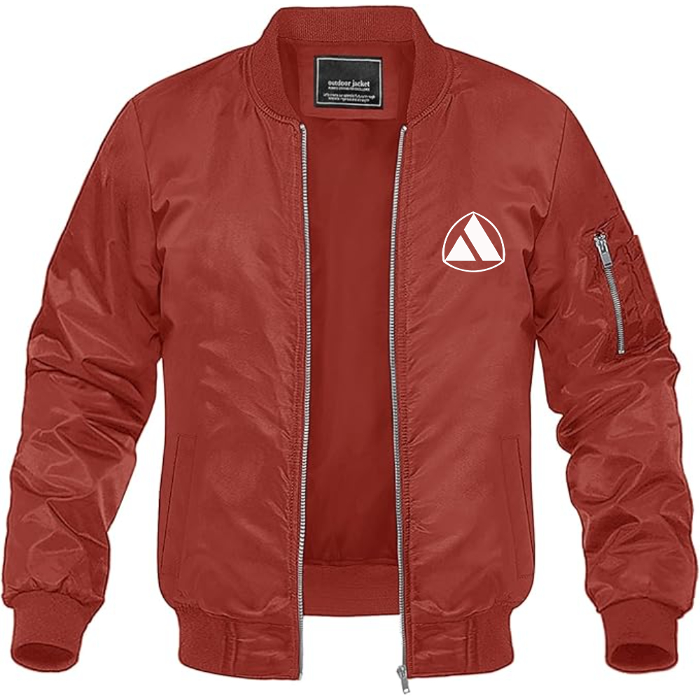 Men's Autobianchi Logo Lightweight Bomber Jacket Windbreaker Softshell Varsity Jacket Coat