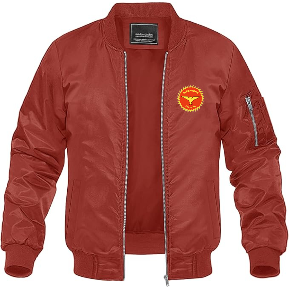 Men's Bizzarrini Logo Lightweight Bomber Jacket Windbreaker Softshell Varsity Jacket Coat
