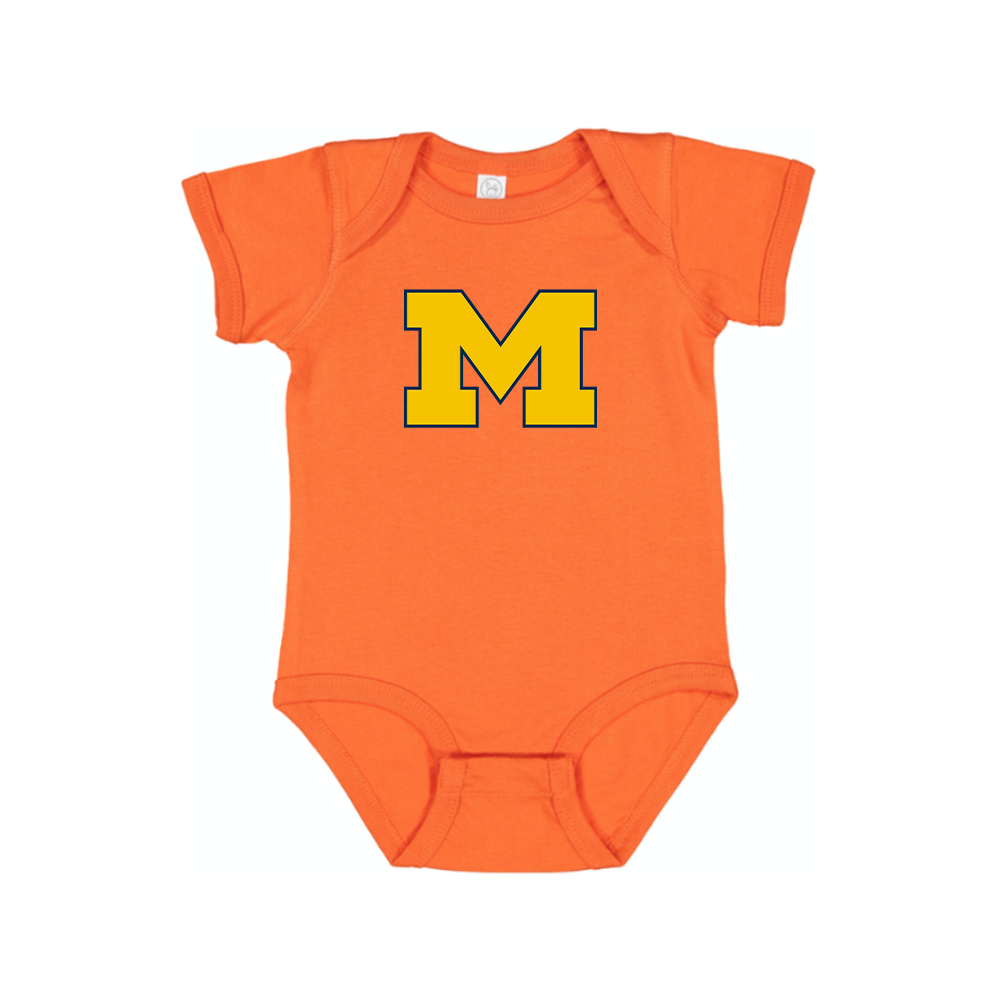 Michigan Wolverines Logo Baby Romper Onesie