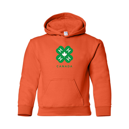 Youth 4H Canada Logo Gildan Heavy Blend  Hooded Sweatshirt