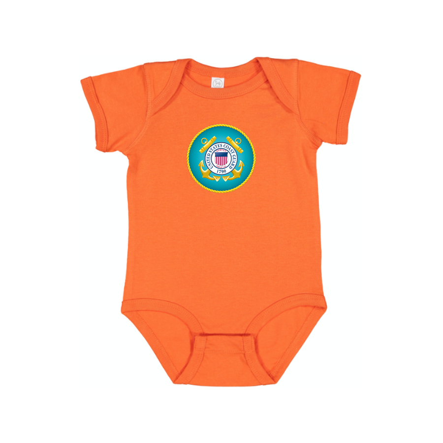 Coast Guard Logo Baby Romper Onesie