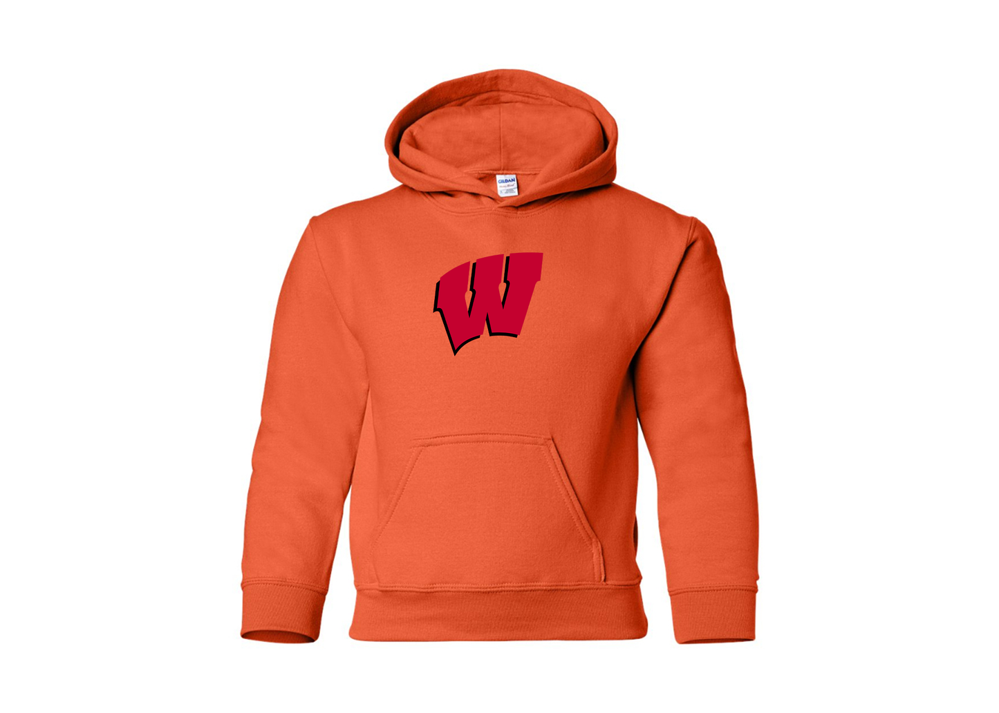 Youth Wisconsin Badgers Gildan Heavy Blend  Hooded Sweatshirt