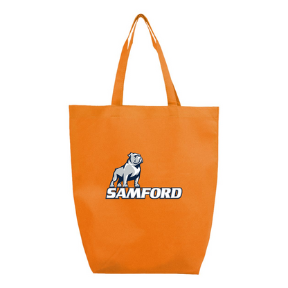 Samford Bulldogs Logo Q-Tees Non-Woven Gusset Bottom Tote