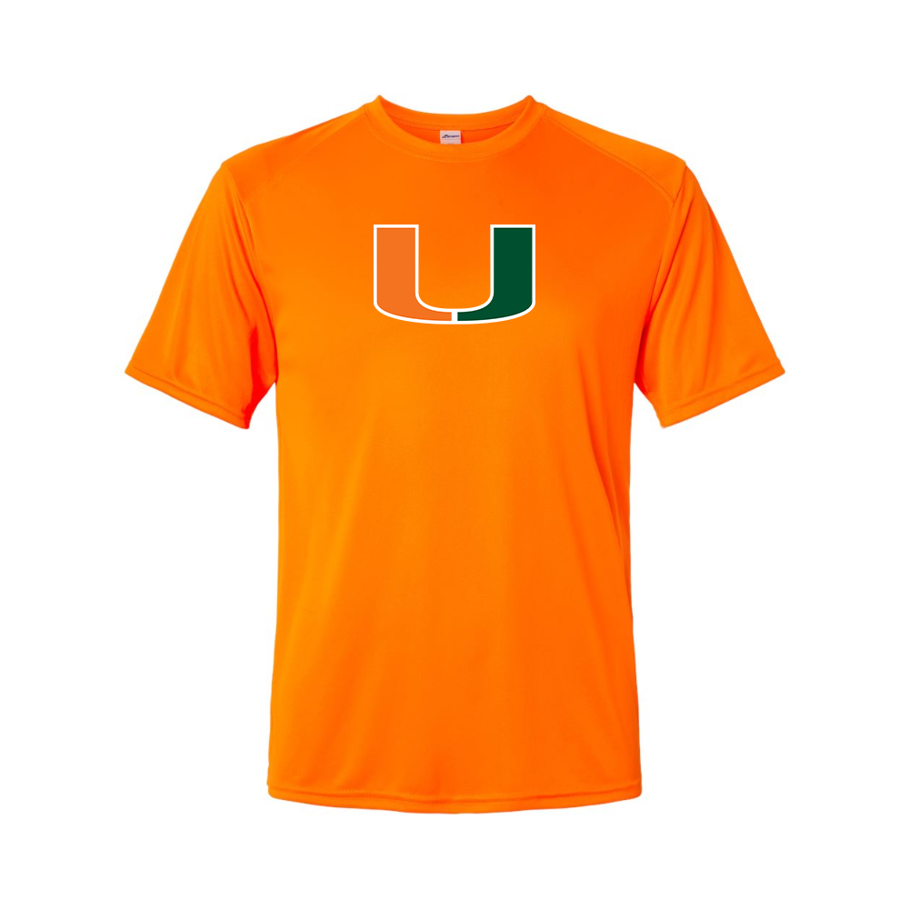 Men's Miami Hurricanes Logo Polyester T-Shirt