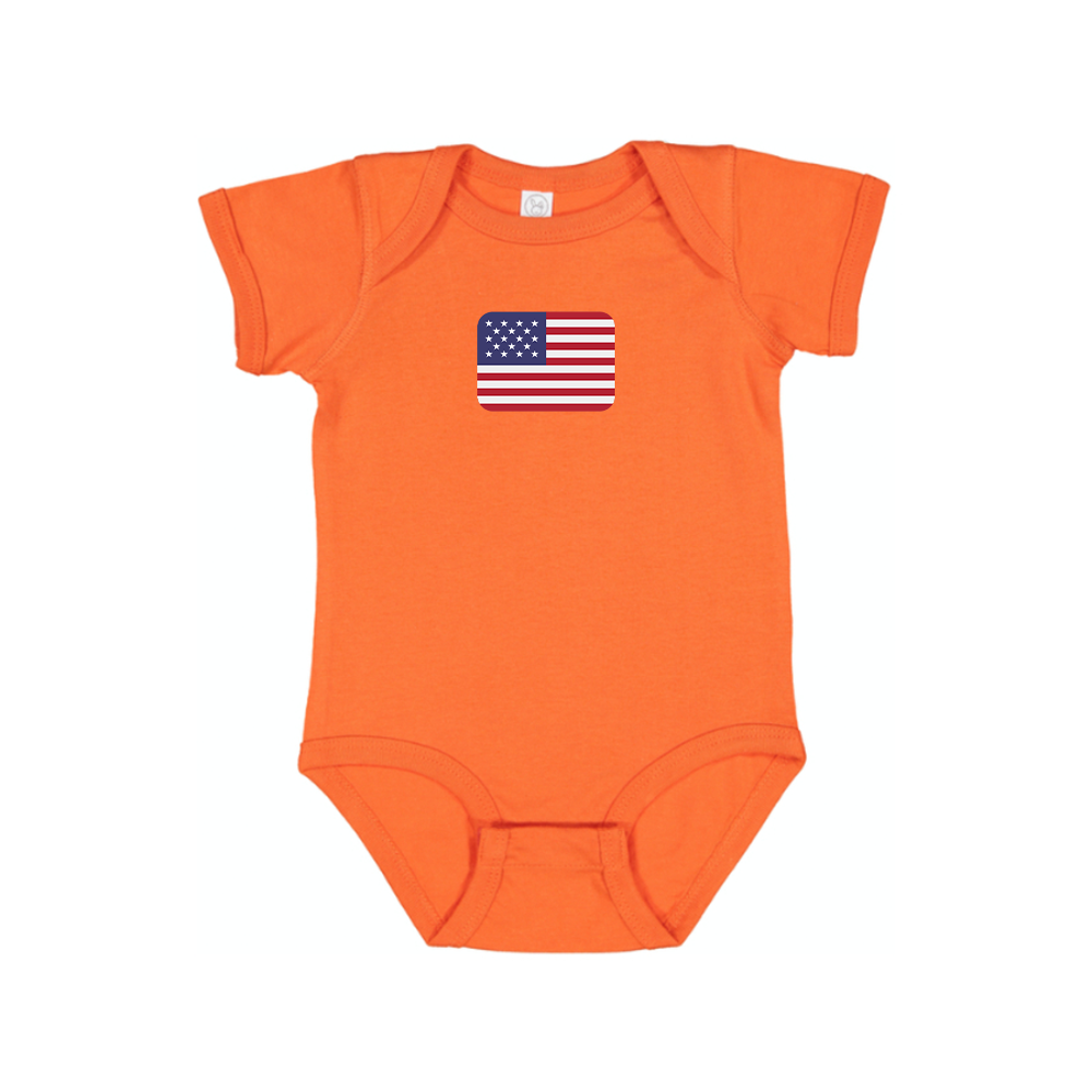 American-Flag-Emoji Baby Romper Onesie