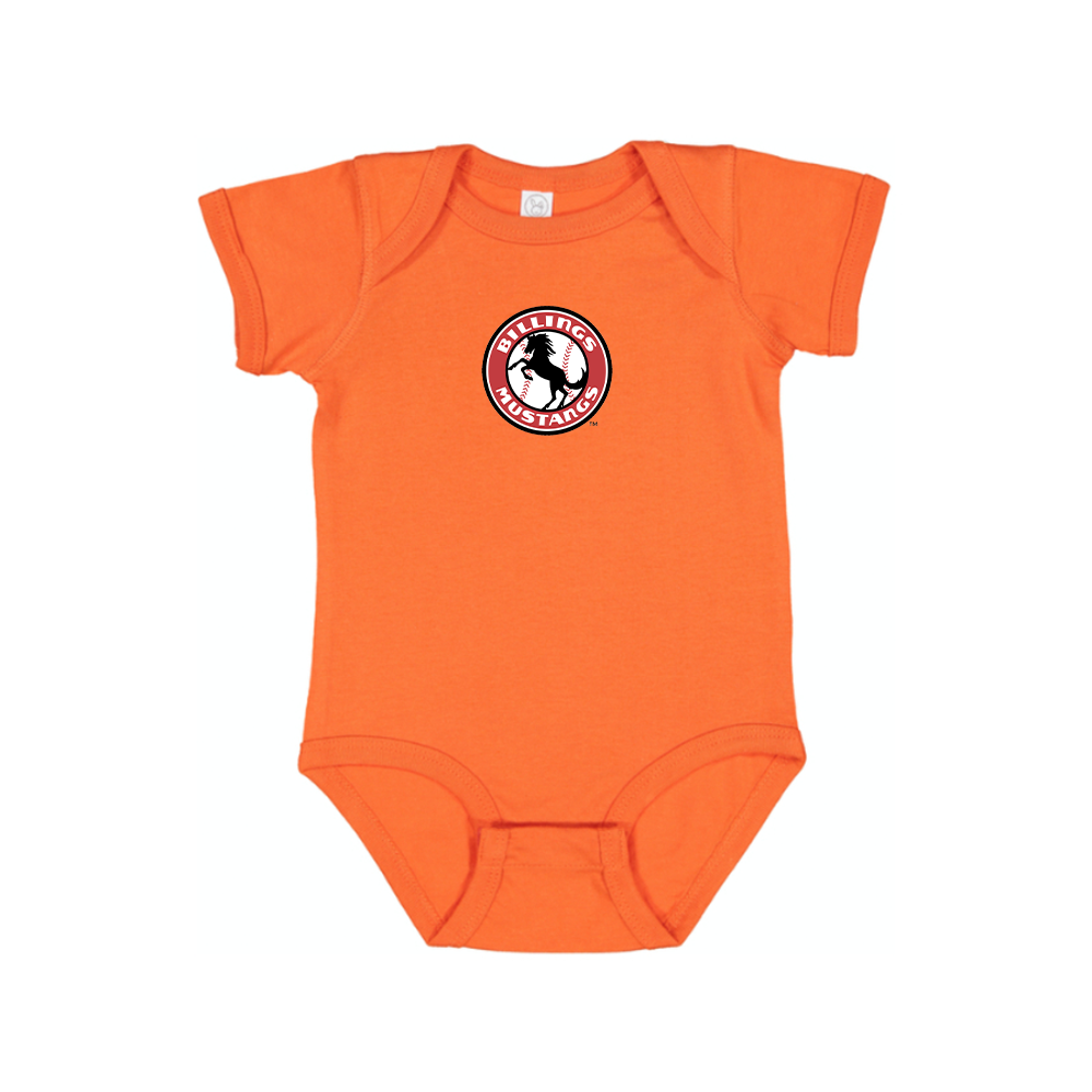 Billings Mustangs Logo Baby Romper Onesie