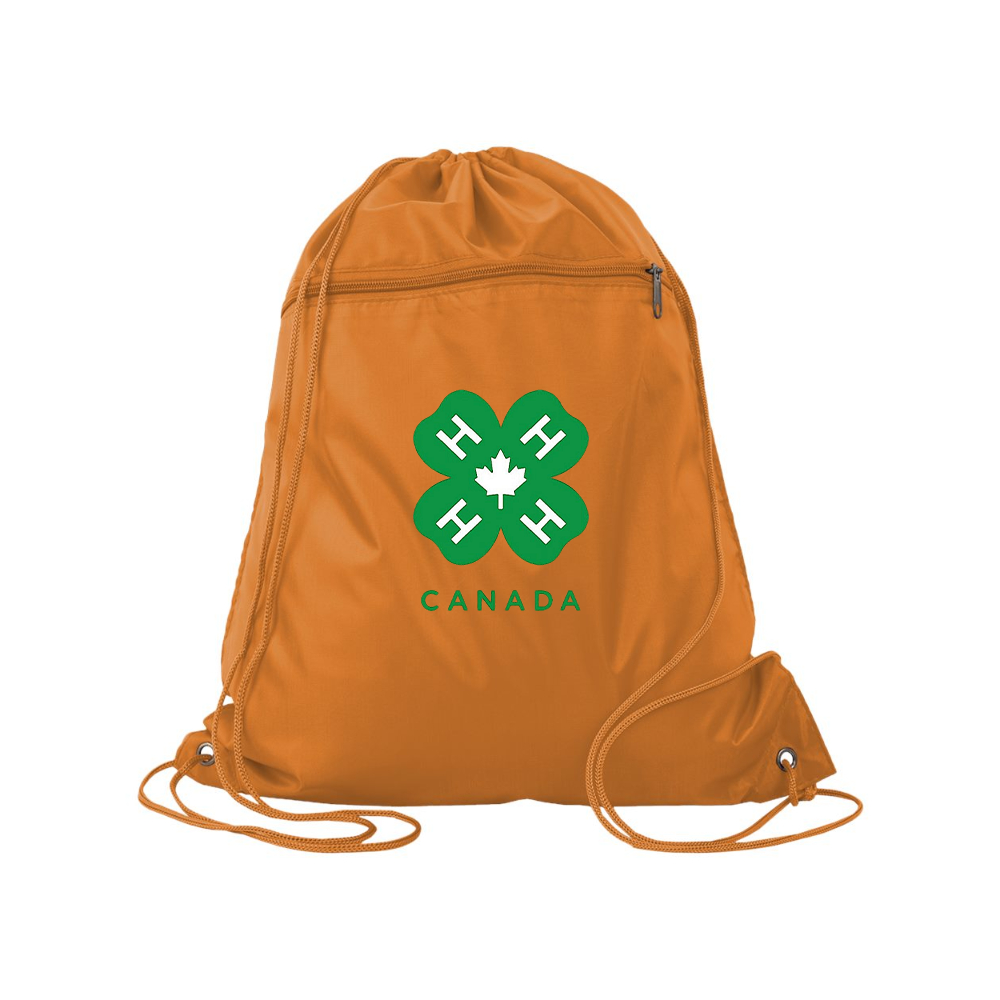 4H Canada Logo Q-Tees - Polyester Cinchpack