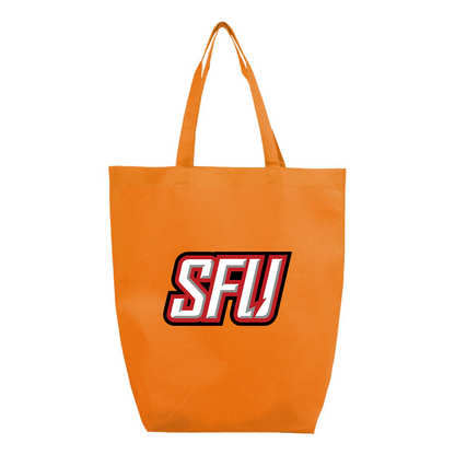 Saint Francis Red Flash Logo Q-Tees Non-Woven Gusset Bottom Tote