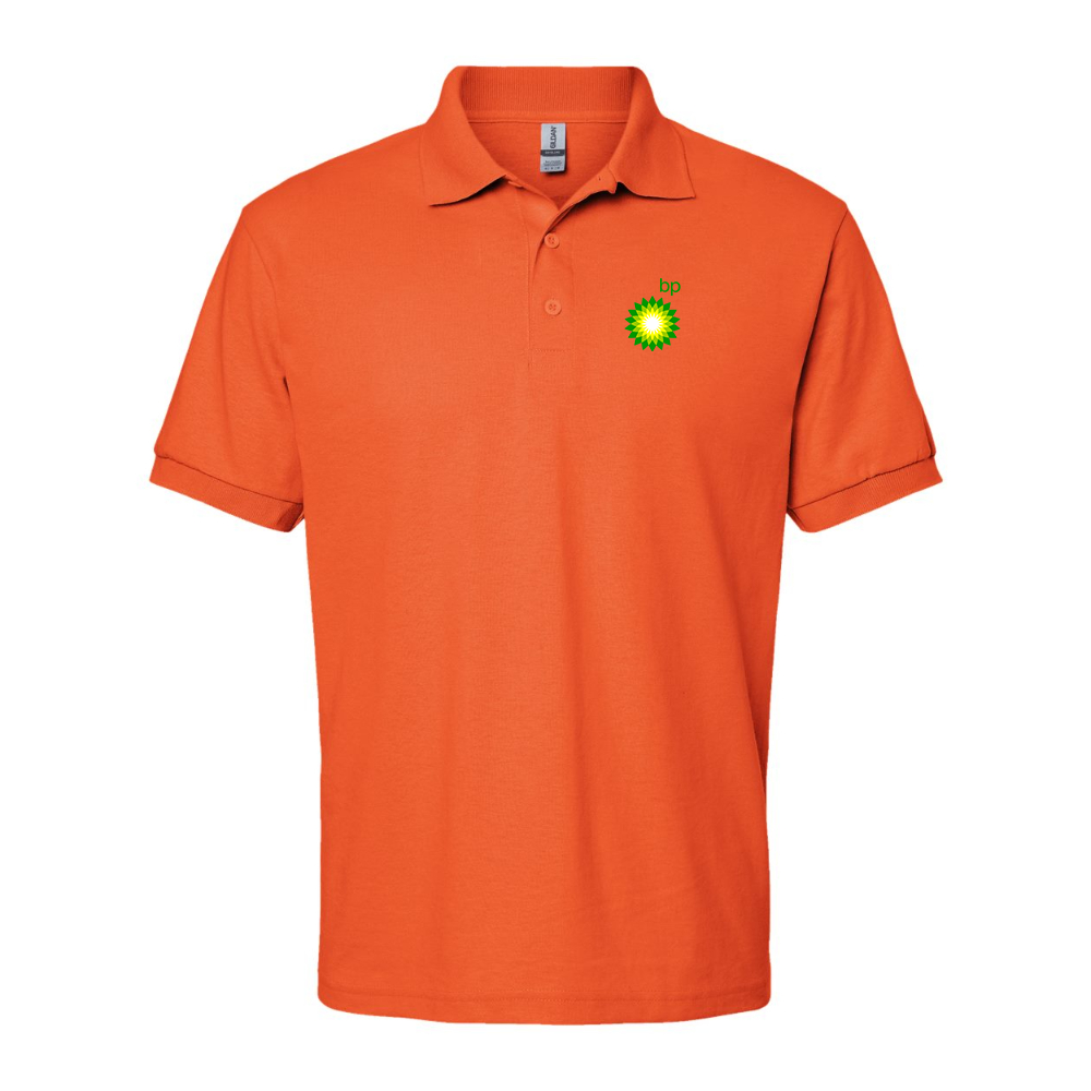 Men's BP Oil Logo Gildan Dry Blend Jersey Polo