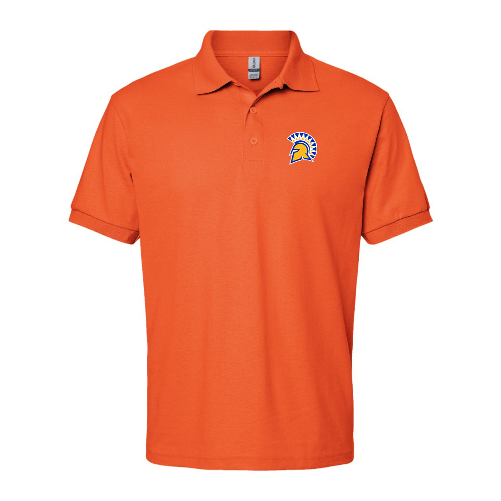 Men's San Jose State Spartans Logo Gildan Dry Blend Jersey Polo
