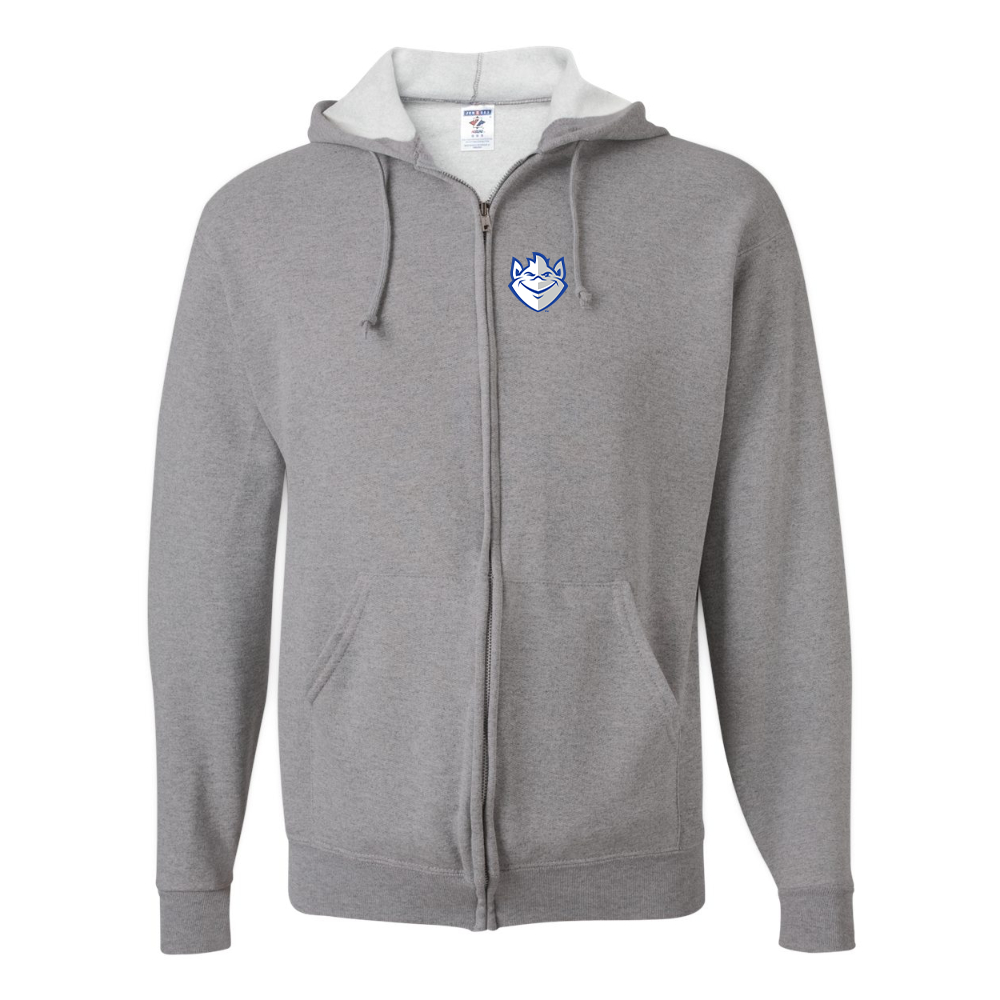 Men's Saint Louis Billikens Logo JERZEES NuBlend Full-Zip Hooded Sweatshirt