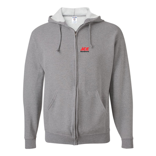 Men's ACE Hardware Logo JERZEES NuBlend Full-Zip Hooded Sweatshirt