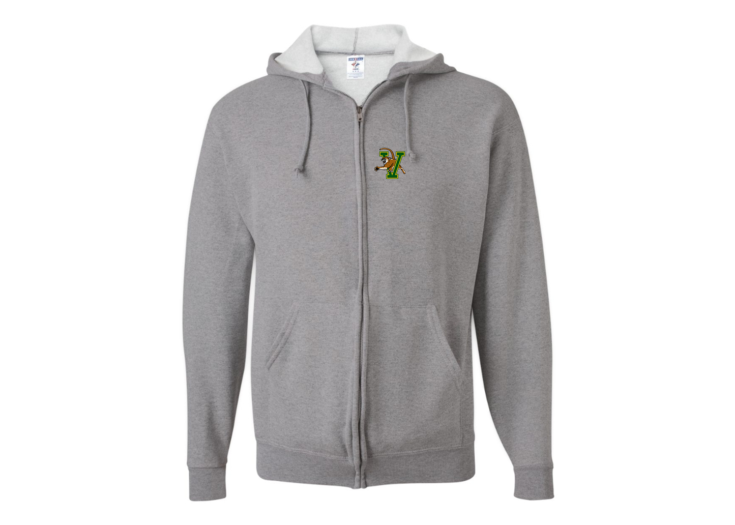 Men's Vermont Catamounts JERZEES NuBlend Full-Zip Hooded Sweatshirt