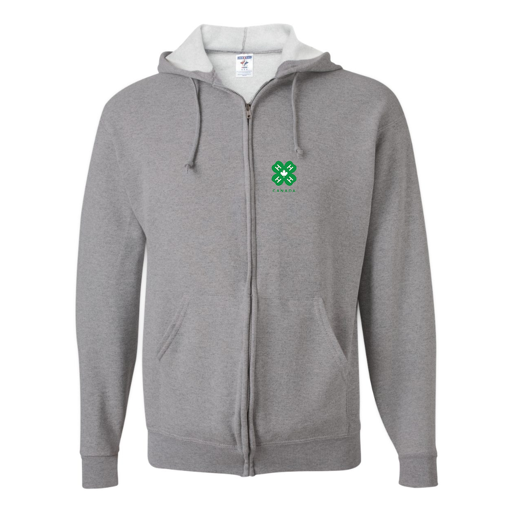 Men's 4H Canada Logo JERZEES NuBlend Full-Zip Hooded Sweatshirt