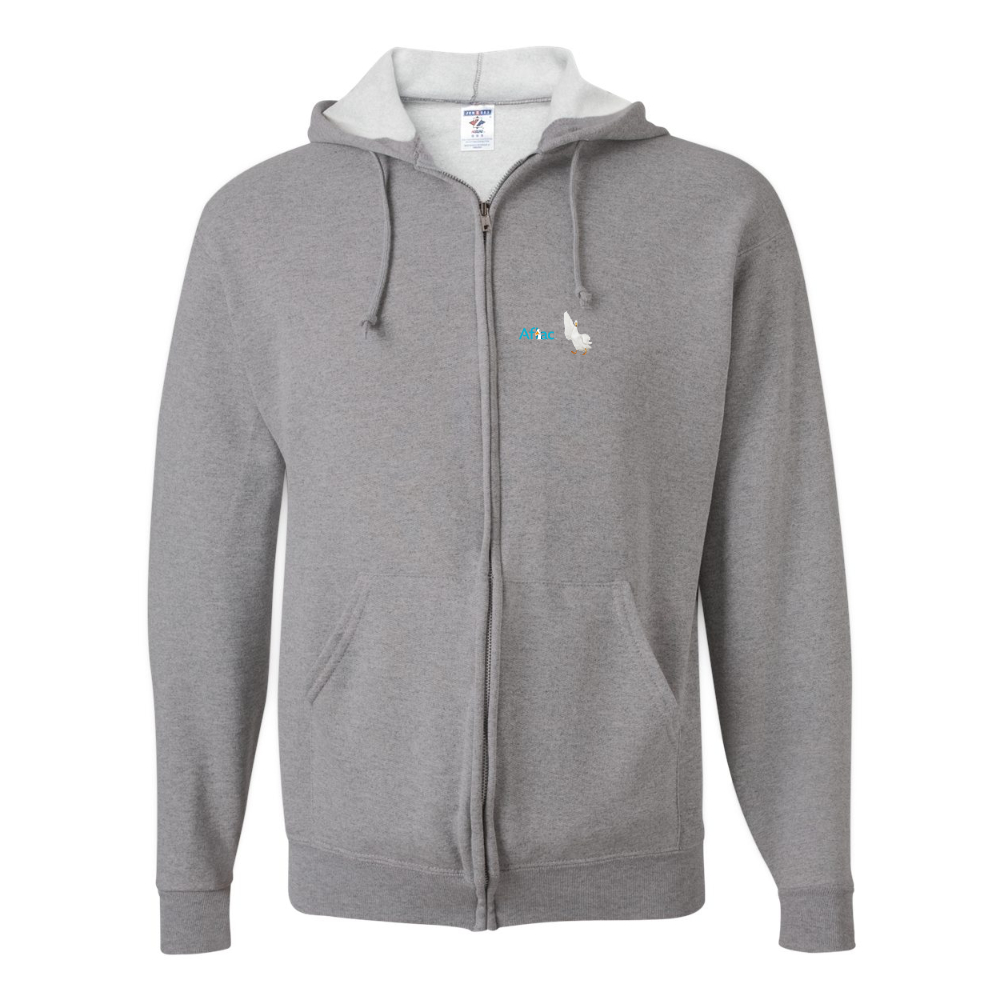 Men's Aflac Logo and Duck JERZEES NuBlend Full-Zip Hooded Sweatshirt