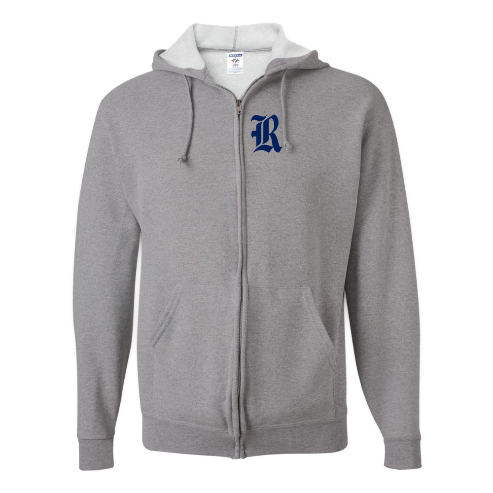 Men's Rice Owls Logo JERZEES NuBlend Full-Zip Hooded Sweatshirt