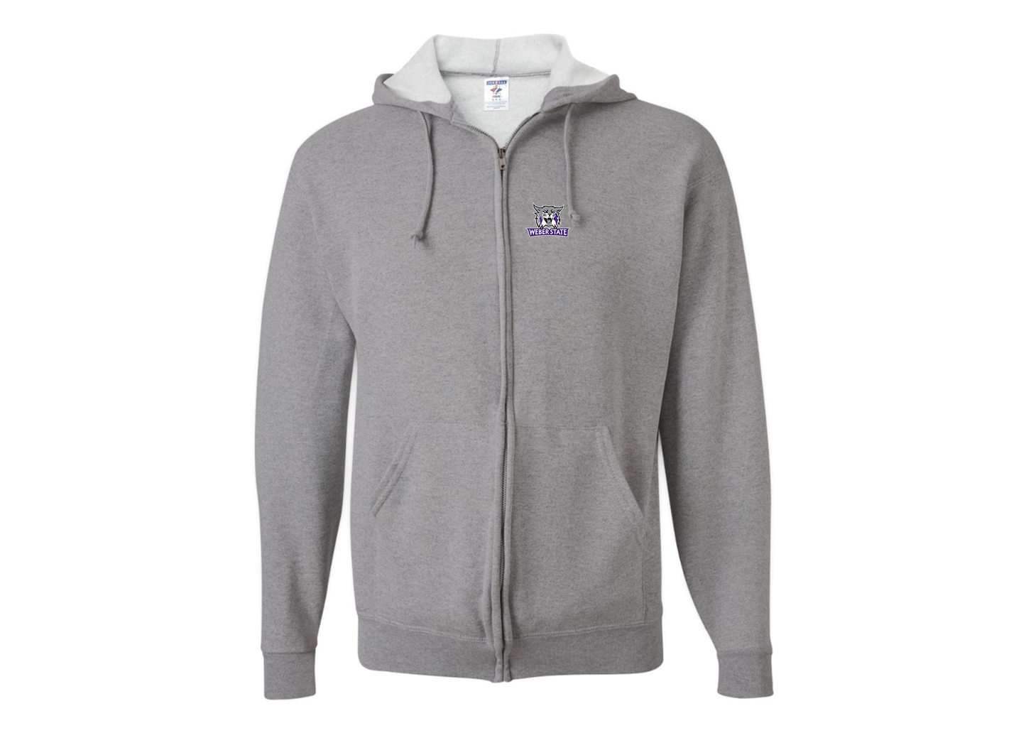 Men's Weber State Wildcats JERZEES NuBlend Full-Zip Hooded Sweatshirt