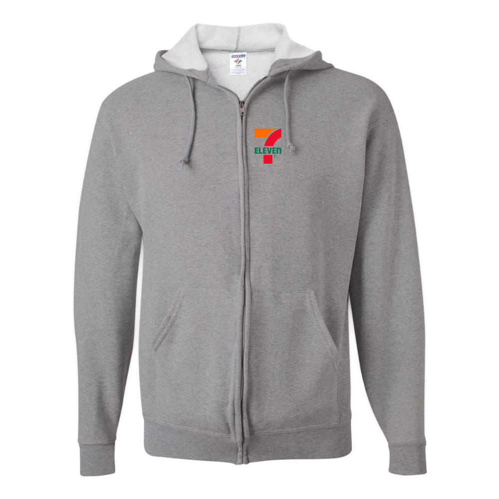 Men's 7 Eleven Logo JERZEES NuBlend Full-Zip Hooded Sweatshirt