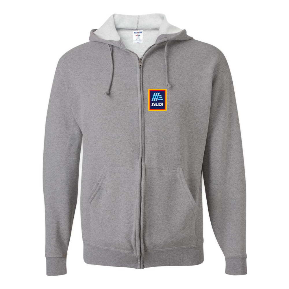 Men's Aldi Logo JERZEES NuBlend Full-Zip Hooded Sweatshirt