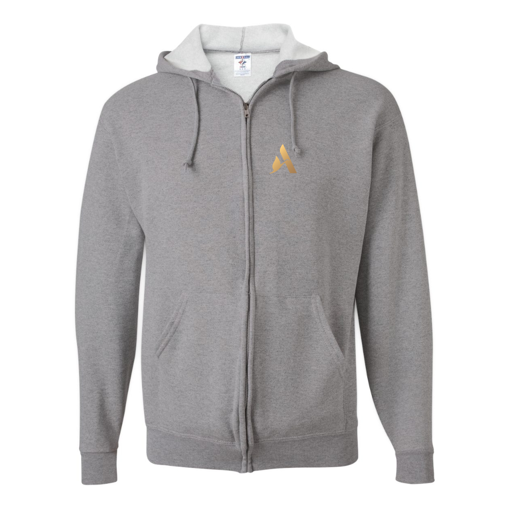 Men's Accor Golden Logo JERZEES NuBlend Full-Zip Hooded Sweatshirt