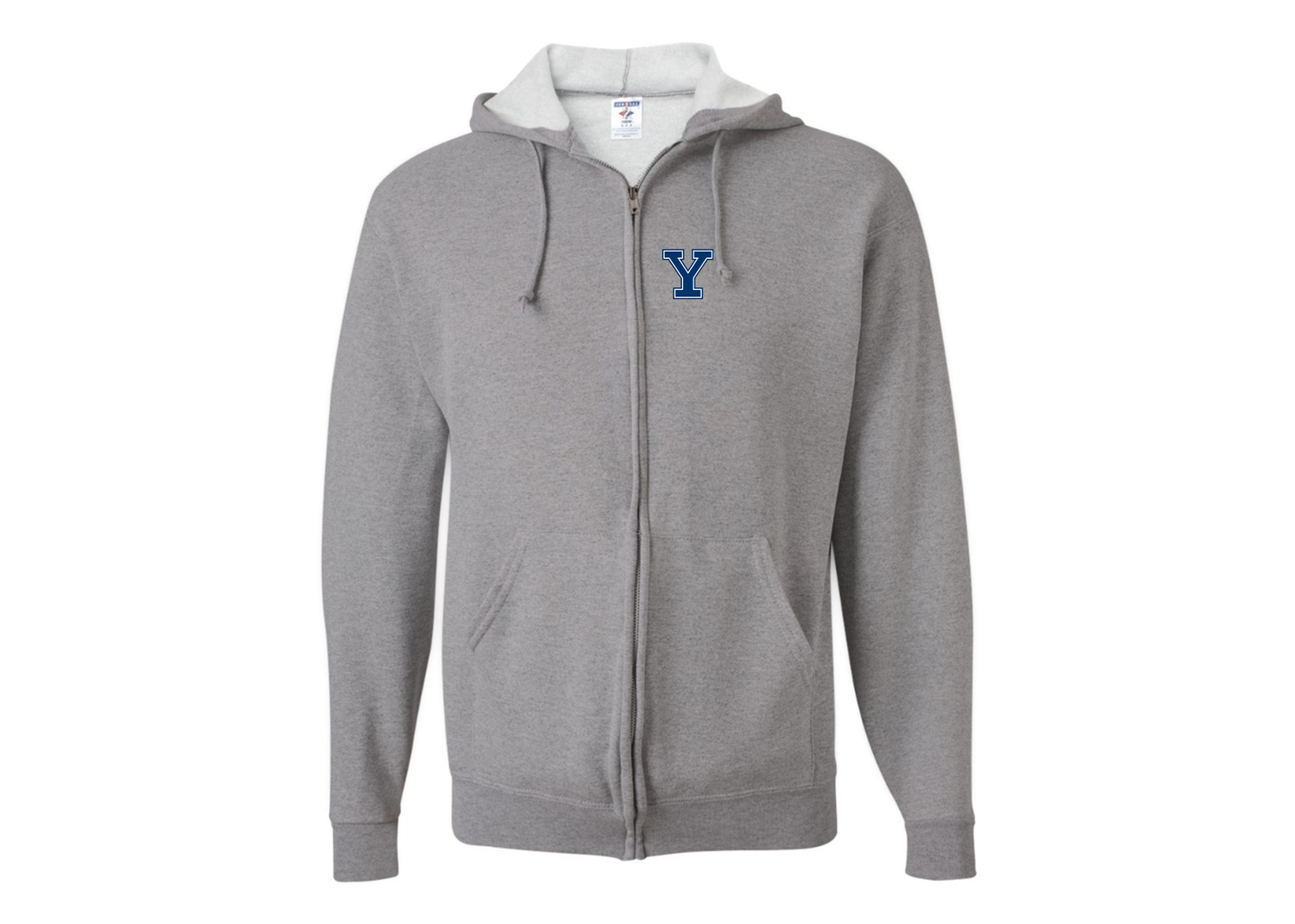Men's Yale Bulldogs JERZEES NuBlend Full-Zip Hooded Sweatshirt