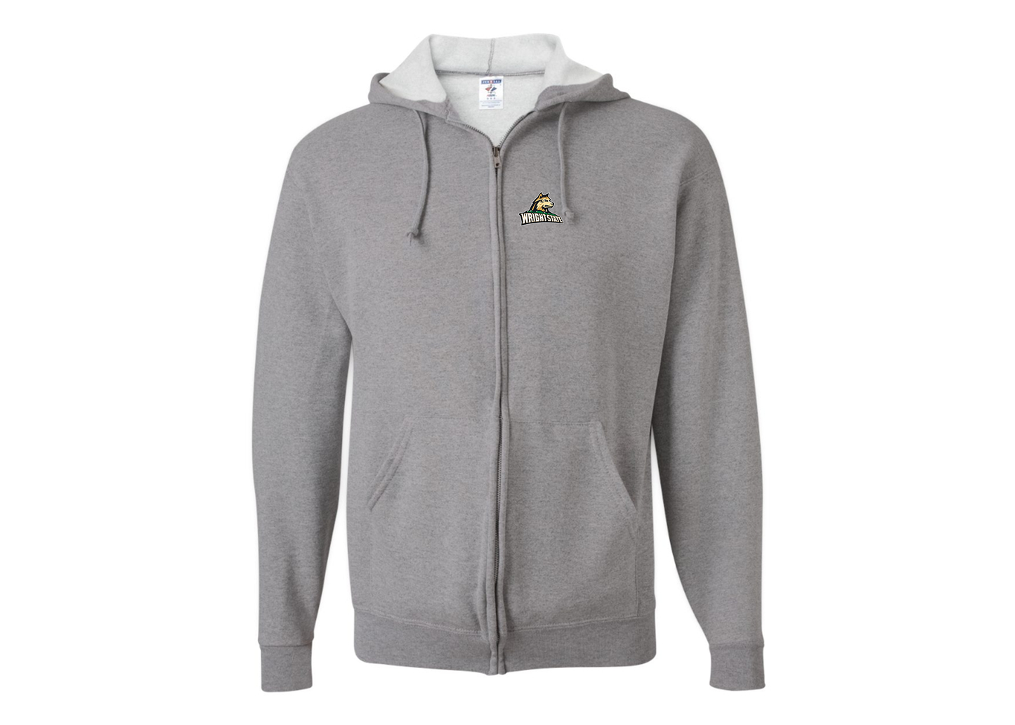 Men's Wright State Raiders JERZEES NuBlend Full-Zip Hooded Sweatshirt