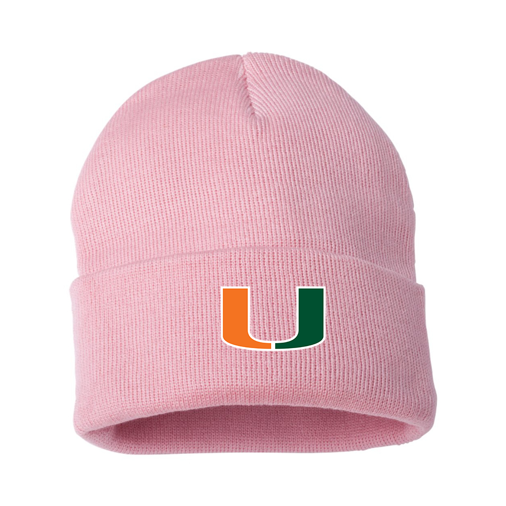 Miami Hurricanes Logo Beanie Hat