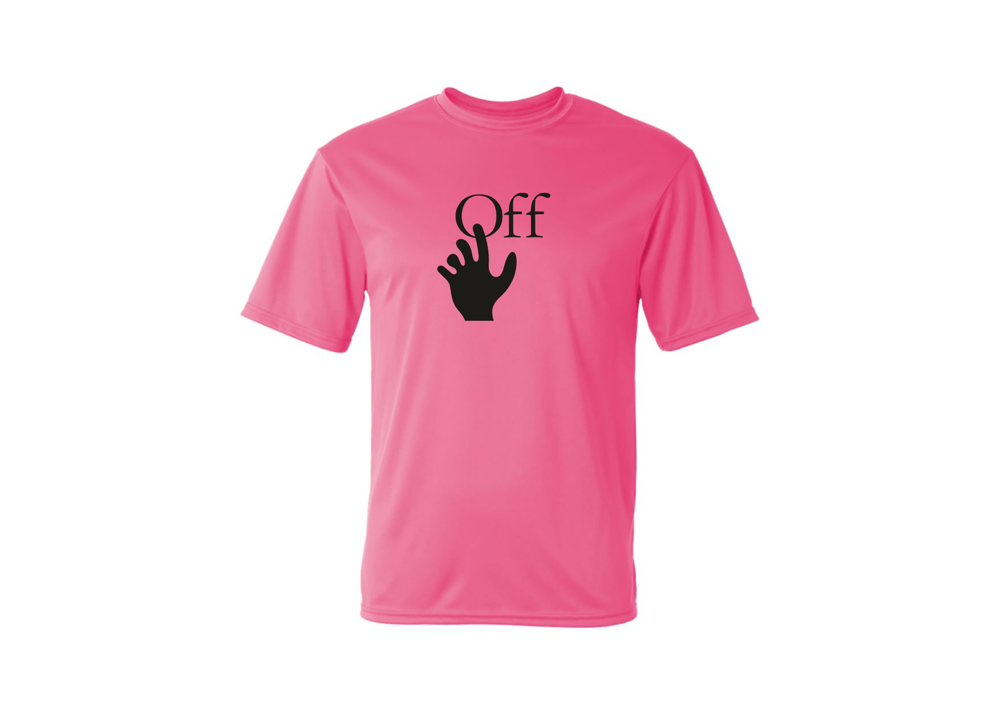 Men's Off-White Hand Polyester T-Shirt