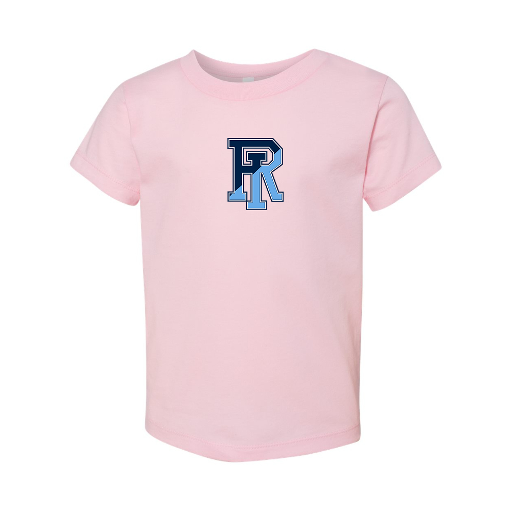 Rhode Island Rams Logo BELLA  CANVAS Toddler Jersey Tee