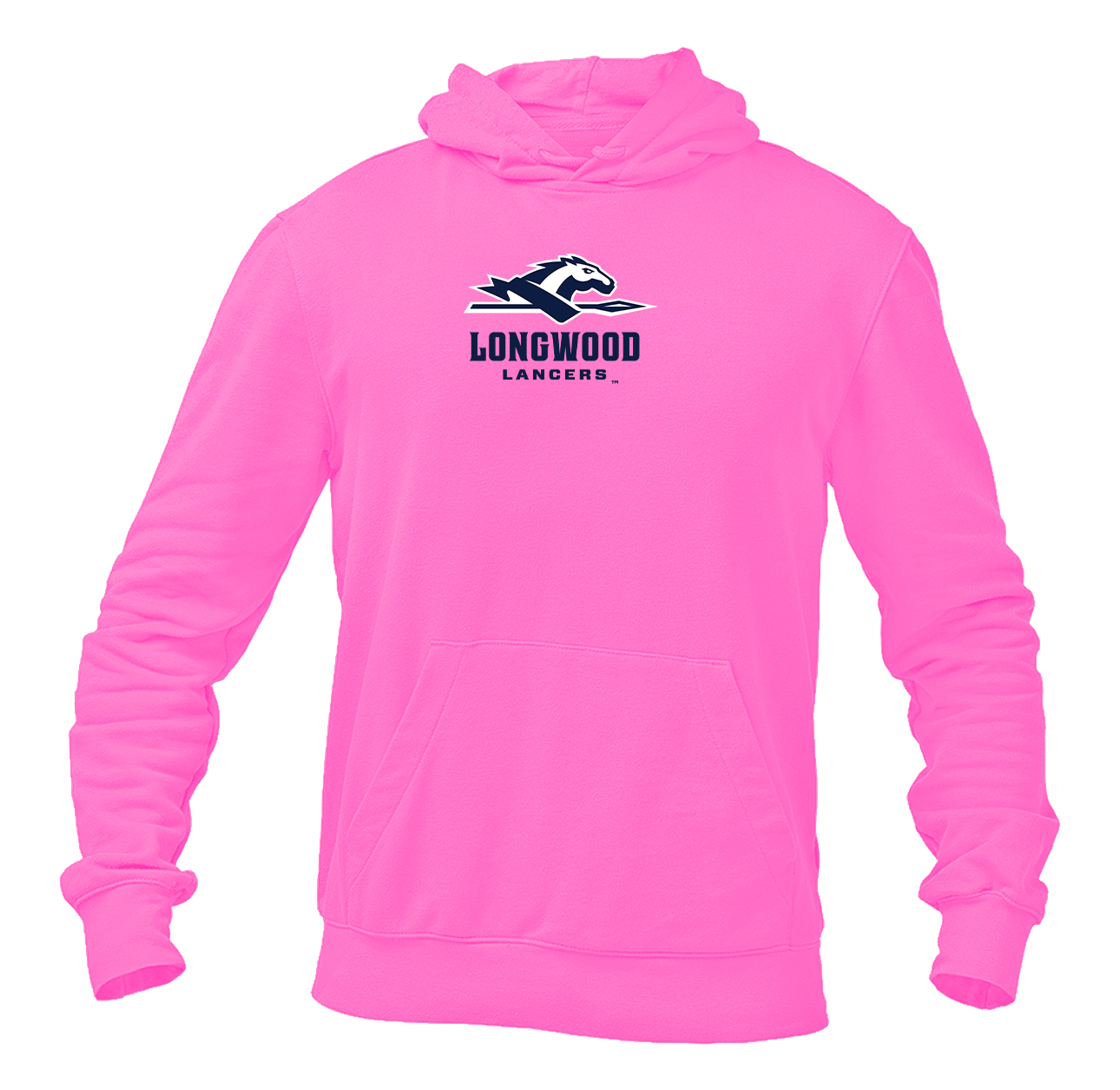 Men's Longwood Lancers Logo  Pullover Hoodie