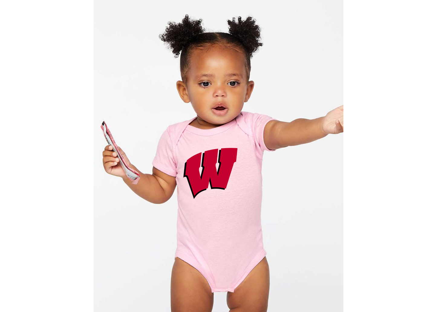 Wisconsin Badgers Rabbit Skins Infant Baby Rib Bodysuit