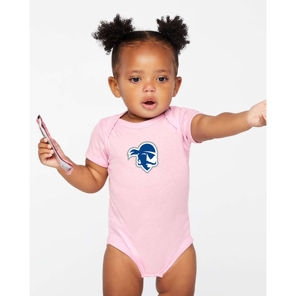 Seton Hall Pirates Logo  Rabbit Skins Infant Baby Rib Bodysuit