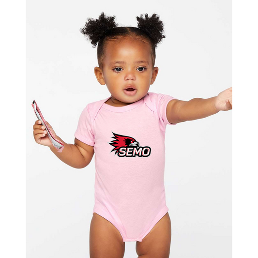SEMO Redhawks Logo Rabbit Skins Infant Baby Rib Bodysuit