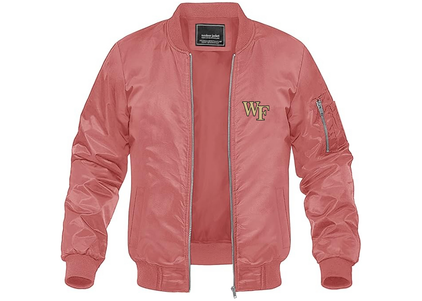 Men's Wake Forest Demon Deacons Lightweight Bomber Jacket Windbreaker Softshell Varsity Jacket Coat