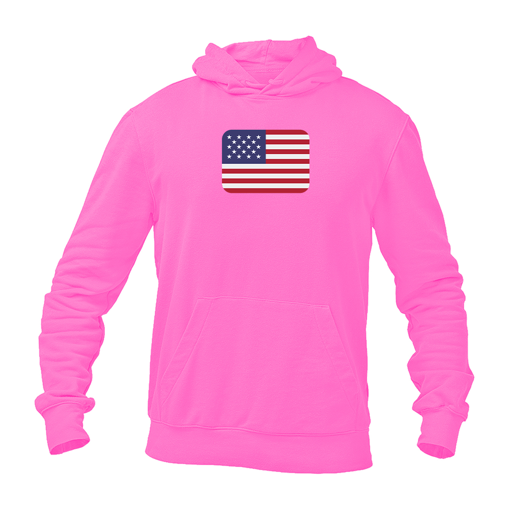 Men's American-Flag-Emoji Pullover Hoodie